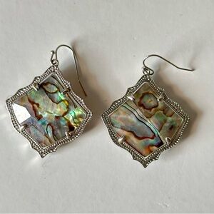 Silver Abalone Shell Earrings